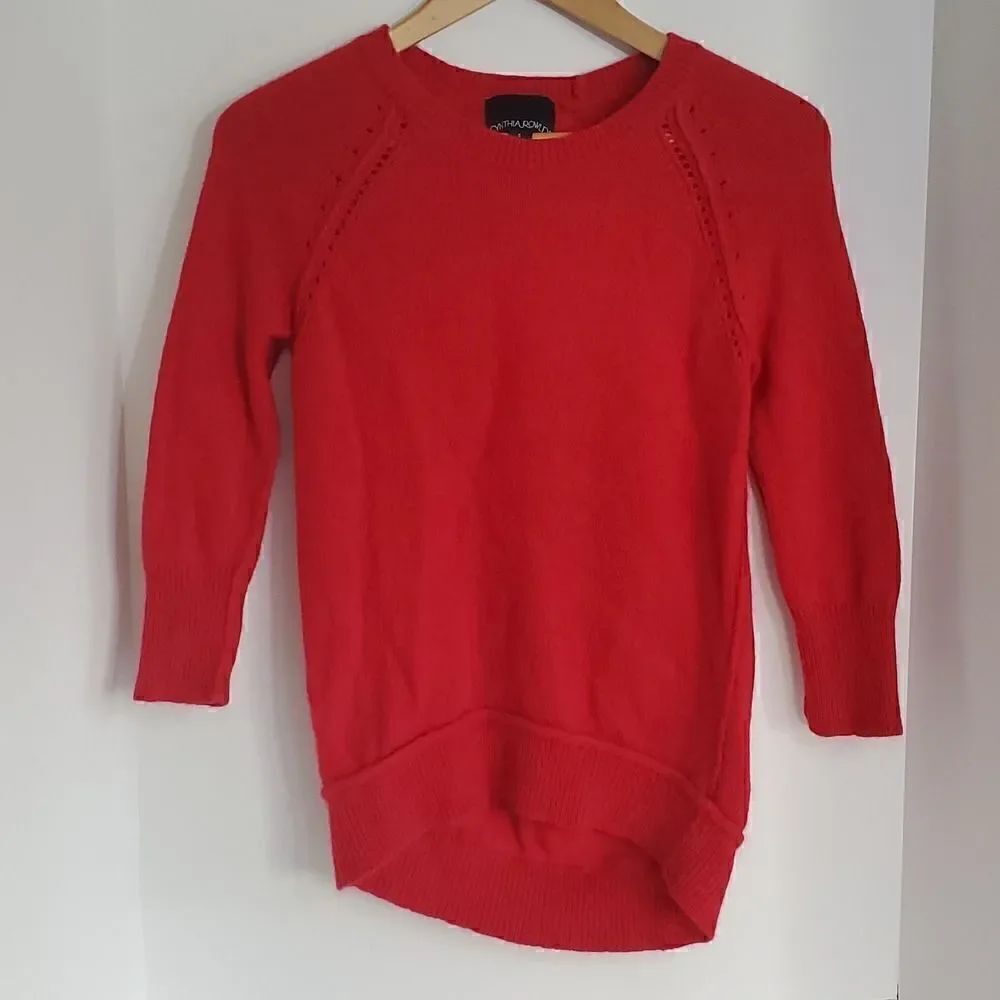 Cynthia Rowley 3/4 Sleeve Pull Over Sweater Angora Blend Size S